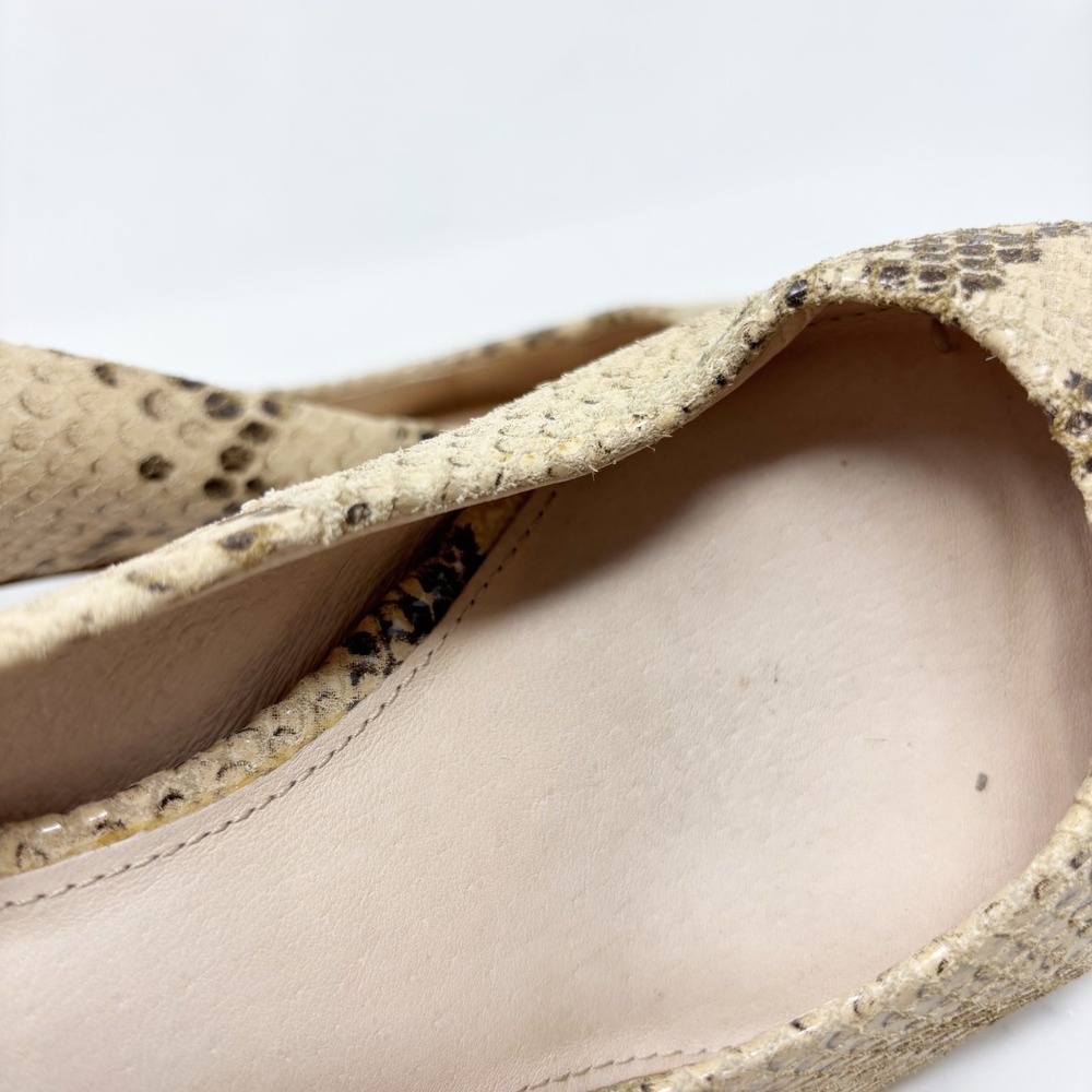 Louise et Cie Jordyna Snake Print Leather Pointed Toe Kitten Heels Shoes Size 8M - Picture 5 of 10